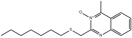 Quinazoline, 2-[(heptylthio)methyl]-4-methyl-, 3-oxide Structural