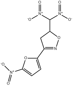 Isoxazole, 5-(dinitromethyl)-4,5-dihydro-3-(5-nitro-2-furanyl)- Structural