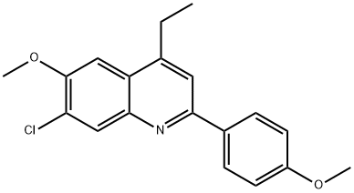 Quinoline, 7-chloro-4-ethyl-6-methoxy-2-(4-methoxyphenyl)- Structural