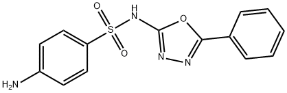 Benzenesulfonamide, 4-amino-N-(5-phenyl-1,3,4-oxadiazol-2-yl)- Structural
