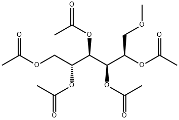 D-Mannitol, 1-O-methyl-, 2,3,4,5,6-pentaacetate Structural