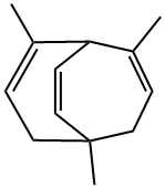 Bicyclo[3.3.2]deca-2,7,9-triene, 2,5,8-trimethyl- Structural