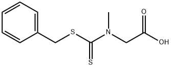 Glycine, N-methyl-N-[[(phenylmethyl)thio]thioxomethyl]- Structural