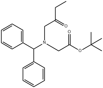Glycine, N-(diphenylmethyl)-N-(2-oxobutyl)-, 1,1-dimethylethyl ester Structural