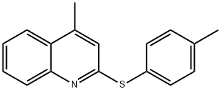 Quinoline, 4-methyl-2-[(4-methylphenyl)thio]- Structural