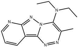 Pyrido[2',3':3,4]pyrazolo[5,1-c][1,2,4]triazin-4-amine, N,N-diethyl-3-methyl- Structural