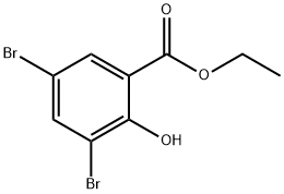 Benzoic acid, 3,5-dibromo-2-hydroxy-, ethyl ester Structural
