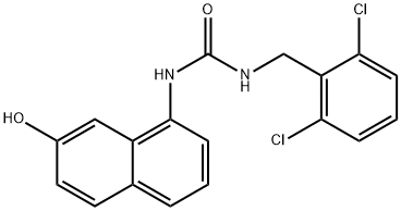 Urea, N-[(2,6-dichlorophenyl)methyl]-N'-(7-hydroxy-1-naphthalenyl)- Structural