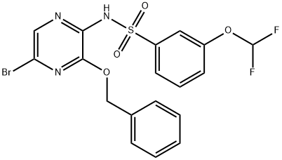 Benzenesulfonamide, N-[5-bromo-3-(phenylmethoxy)-2-pyrazinyl]-3-(difluoromethoxy)- Structural