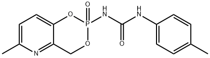 Urea, N-(6-methyl-2-oxido-4H-1,3,2-dioxaphosphorino[5,4-b]pyridin-2-yl)-N'-(4-methylphenyl)- Structural
