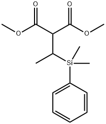 Propanedioic acid, 2-[1-(dimethylphenylsilyl)ethyl]-, 1,3-dimethyl ester Structural