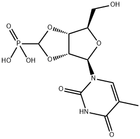 Uridine, 5-methyl-2',3'-O-(phosphonomethylene)- Structural