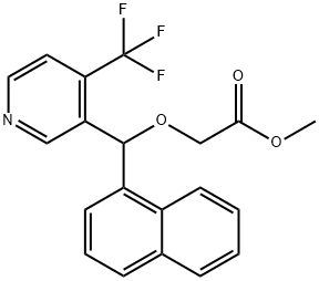 Acetic acid, 2-[1-naphthalenyl[4-(trifluoromethyl)-3-pyridinyl]methoxy]-, methyl ester Structural