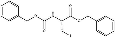 L-Alanine, 3-iodo-N-[(phenylmethoxy)carbonyl]-, phenylmethyl ester Structural