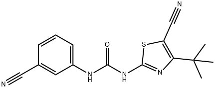 Urea, N-[5-cyano-4-(1,1-dimethylethyl)-2-thiazolyl]-N'-(3-cyanophenyl)- Structural