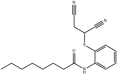 Octanamide, N-[2-[(1,2-dicyanoethyl)thio]phenyl]- Structural