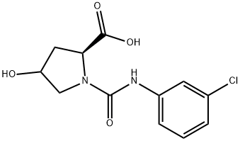 Proline, 1-[[(3-chlorophenyl)amino]carbonyl]-4-hydroxy- Structural