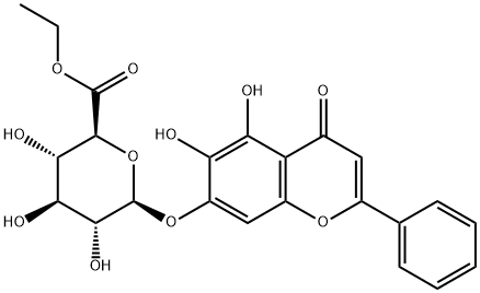 Baicalein 7-O-beta-D-ethylglucuronide Structural