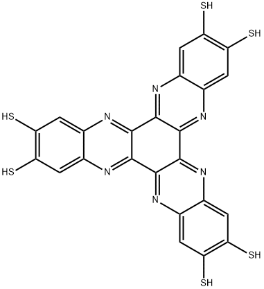 Diquinoxalino[2,3-a:2',3'-c]phenazine-2,3,8,9,14,15-hexathiol Structural