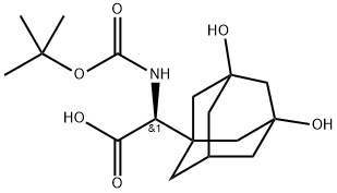 Tricyclo[3.3.1.13,7]decane-1-acetic acid, α-[[(1,1-diMethylethoxy)carbonyl]aMino]-3,5-dihydroxy-, (αS)- Structural