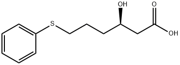 Hexanoic acid, 3-hydroxy-6-(phenylthio)-, (3R)- Structural