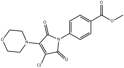 Benzoic acid, 4-[3-chloro-2,5-dihydro-4-(4-morpholinyl)-2,5-dioxo-1H-pyrrol-1-yl]-, methyl ester Structural