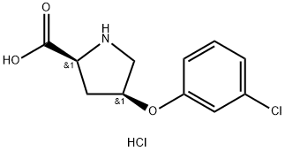L-Proline, 4-(3-chlorophenoxy)-, hydrochloride (1:1), (4S)- Structural