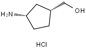 rac-[(1R,3S)-3-aminocyclopentyl]methanol hydrochloride, cis Structural