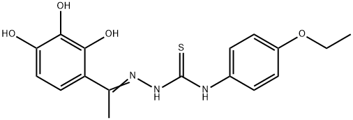Hydrazinecarbothioamide, N-(4-ethoxyphenyl)-2-[1-(2,3,4-trihydroxyphenyl)ethylidene]- Structural