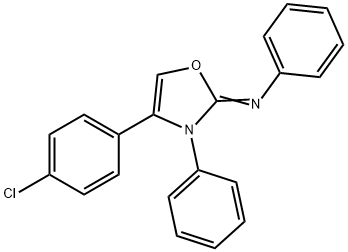 Benzenamine, N-[4-(4-chlorophenyl)-3-phenyl-2(3H)-oxazolylidene]- Structural