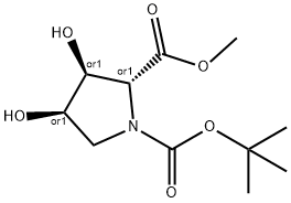 O1-tert-butyl O2-methyl (2S,3R,4S)-3,4-dihydroxypyrrolidine-1,2-dicarboxylate Structural