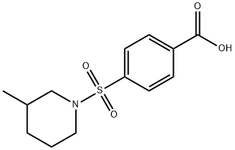 Benzoic acid, 4-[(3-methyl-1-piperidinyl)sulfonyl]- Structural