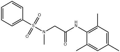 N~2~-methyl-N~2~-(phenylsulfonyl)-N-(2,4,6-trimethylphenyl)glycinamide Structural