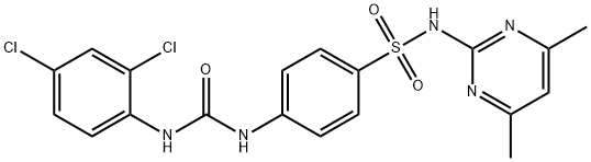 Benzenesulfonamide, 4-[[[(2,4-dichlorophenyl)amino]carbonyl]amino]-N-(4,6-dimethyl-2-pyrimidinyl)- Structural