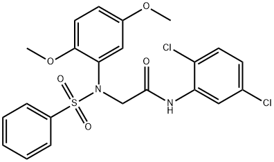 N-(2,5-dichlorophenyl)-N~2~-(2,5-dimethoxyphenyl)-N~2~-(phenylsulfonyl)glycinamide Structural