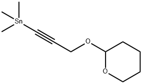 Stannane, trimethyl[3-[(tetrahydro-2H-pyran-2-yl)oxy]-1-propyn-1-yl]- Structural