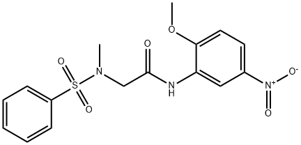 N-(2-methoxy-5-nitrophenyl)-N~2~-methyl-N~2~-(phenylsulfonyl)glycinamide Structural