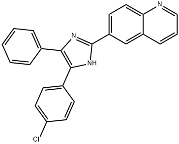 Quinoline, 6-[5-(4-chlorophenyl)-4-phenyl-1H-imidazol-2-yl]- Structural