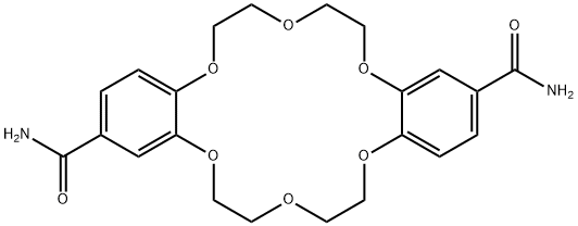 Dibenzo[b,k][1,4,7,10,13,16]hexaoxacyclooctadecin-2,13-dicarboxamide, 6,7,9,10,17,18,20,21-octahydro- Structural