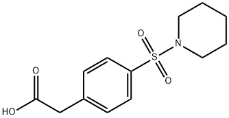 Benzeneacetic acid, 4-(1-piperidinylsulfonyl)- Structural