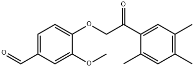 Benzaldehyde, 3-methoxy-4-[2-oxo-2-(2,4,5-trimethylphenyl)ethoxy]- Structural