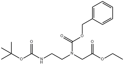 Glycine, N-[2-[[(1,1-dimethylethoxy)carbonyl]amino]ethyl]-N-[(phenylmethoxy)carbonyl]-, ethyl ester Structural