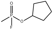 Phosphonofluoridic acid, P-methyl-, cyclopentyl ester Structural