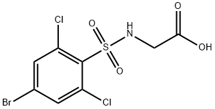 Glycine, N-[(4-bromo-2,6-dichlorophenyl)sulfonyl]- Structural