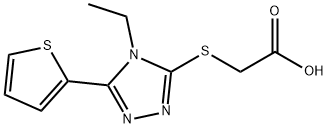Acetic acid, 2-[[4-ethyl-5-(2-thienyl)-4H-1,2,4-triazol-3-yl]thio]- Structural