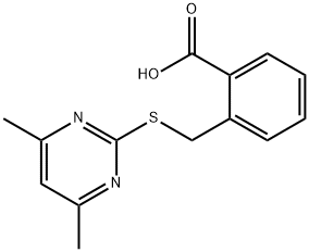 Benzoic acid, 2-[[(4,6-dimethyl-2-pyrimidinyl)thio]methyl]- Structural