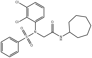 N-cycloheptyl-N~2~-(2,3-dichlorophenyl)-N~2~-(phenylsulfonyl)glycinamide Structural