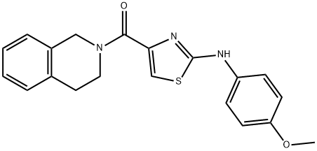 Methanone, (3,4-dihydro-2(1H)-isoquinolinyl)[2-[(4-methoxyphenyl)amino]-4-thiazolyl]- Structural