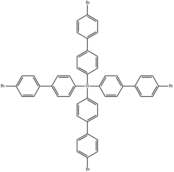 Silane, tetrakis(4'-bromo[1,1'-biphenyl]-4-yl)- (9CI) Structural
