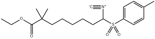 Octanoic acid, 8-isocyano-2,2-dimethyl-8-[(4-methylphenyl)sulfonyl]-, ethyl ester Structural